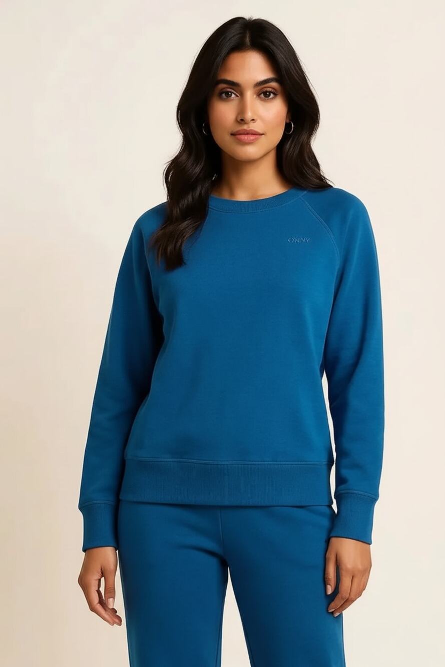 NWT DKNY Sport Embroidered Logo Crewneck Fleece Sweatshirt XS